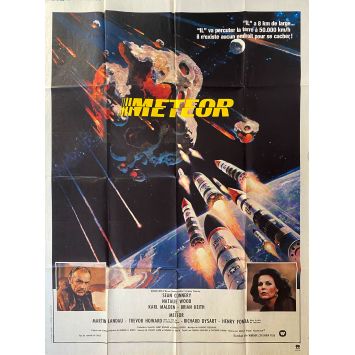 METEOR French Movie Poster- 47x63 in. - 1979 - Ronald Neame, Sean Connery, Natalie Wood