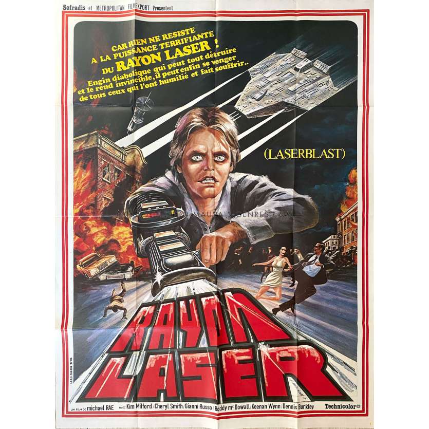 LASERBLAST French Movie Poster- 47x63 in. - 1978 - Michael Rae, Cheryl Smith