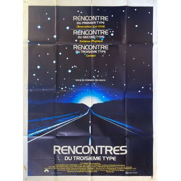 RENCONTRES DU TROISIEME TYPE Affiche de cinéma- 120x160 cm. - 1977 - Richard Dreyfuss, Steven Spielberg
