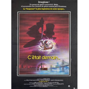 TIME AFTER TIME French Movie Poster- 15x21 in. - 1979 - Nicholas Meyer, Malcolm McDowell