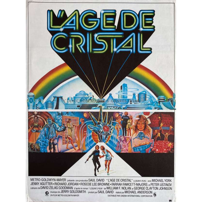 LOGAN'S RUN French Movie Poster- 15x21 in. - 1977 - Donald Moffat, Gregory Harrison