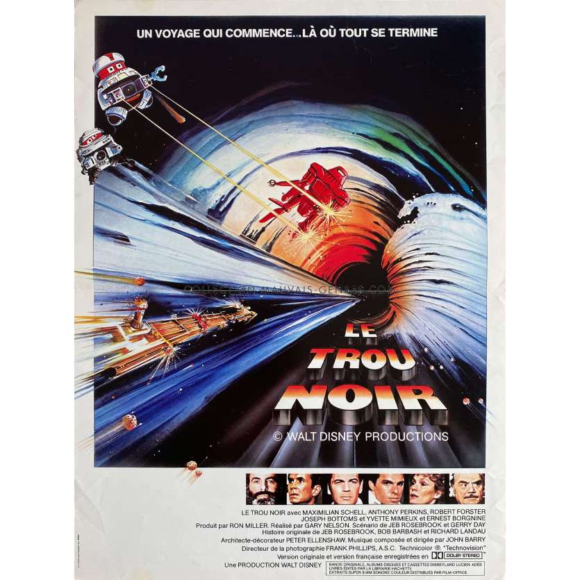 LE TROU NOIR Affiche de cinéma- 40x54 cm. - 1979 - Anthony Perkins, Walt Disney