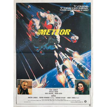 METEOR French Movie Poster- 15x21 in. - 1979 - Ronald Neame, Sean Connery, Natalie Wood