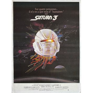 SATURN 3 French Movie Poster- 15x21 in. - 1979 - Stanley Donen, Farrah Fawcett, Kirk Douglas