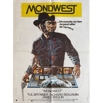MONDWEST Affiche de cinéma- 60x80 cm. - 1973 - Yul Brynner, Michael Crichton