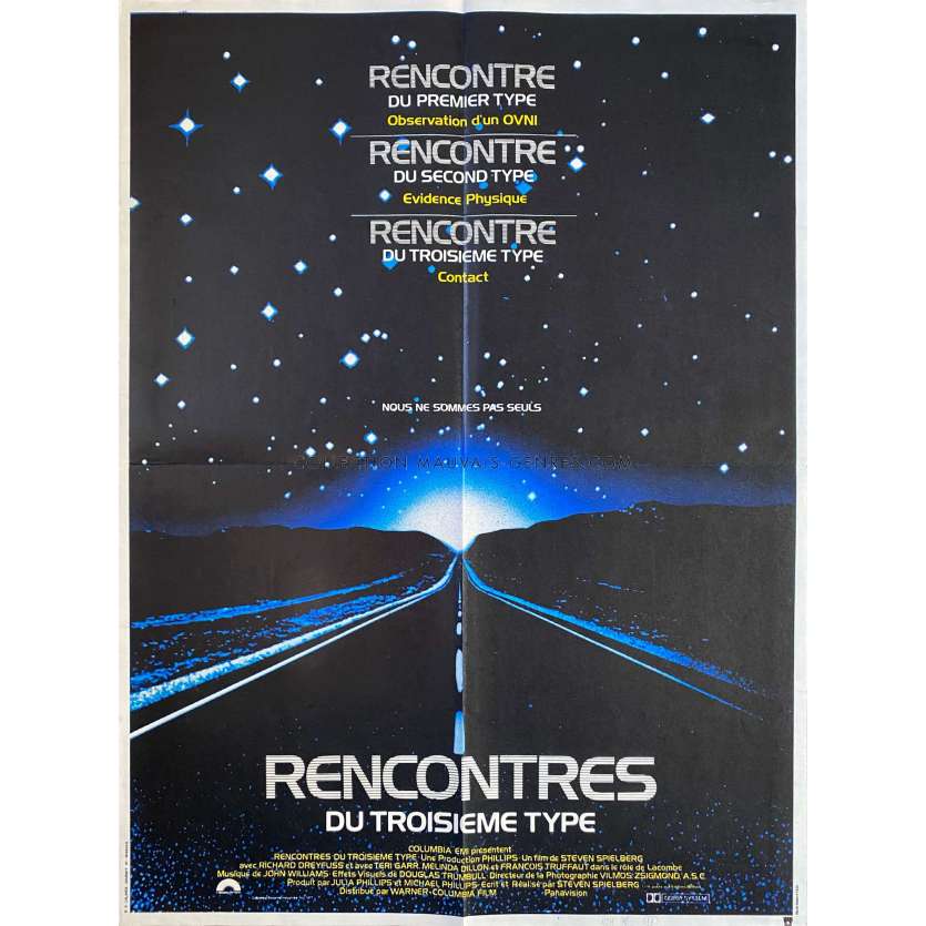 CLOSE ENCOUNTERS OF THE THIRD KIND French Movie Poster- 23x32 in. - 1977 - Steven Spielberg, Richard Dreyfuss