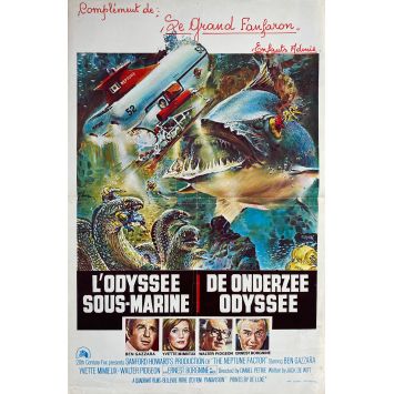 L'ODYSSEE SOUS LA MER Affiche de cinéma- 35x55 cm. - 1973 - Ben Gazzara, Daniel Petrie