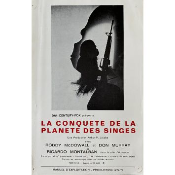 LA CONQUETE DE LA PLANETE DES SINGES Synopsis 2p - 16x24 cm. - 1972 - Roddy McDowall, J. Lee Thomson