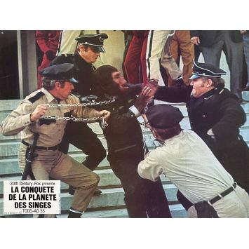 CONQUEST OF THE PLANET OF THE APES French Lobby Card N07 - 9x12 in. - 1972 - J. Lee Thomson, Roddy McDowall