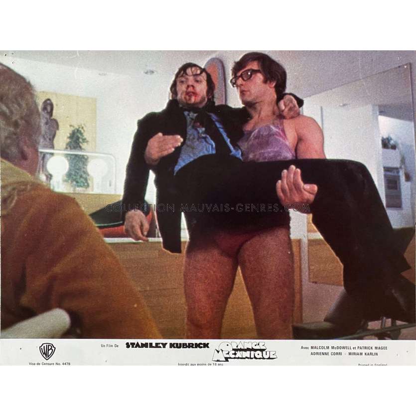 CLOCKWORK ORANGE French Lobby Card N06 - 9x12 in. - 1971/R1982 - Stanley Kubrick, Malcom McDowell