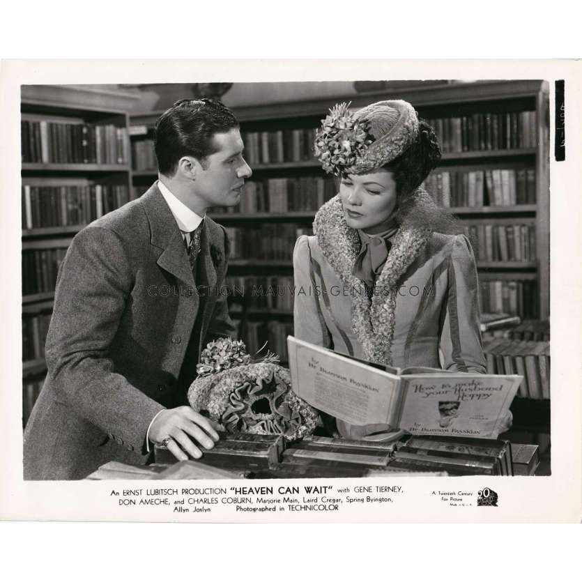 HEAVEN CAN WAIT (1943) US Movie Still 607-14 - 8x10 in. - 1943 - Ernst Lubitsch, Gene Tierney