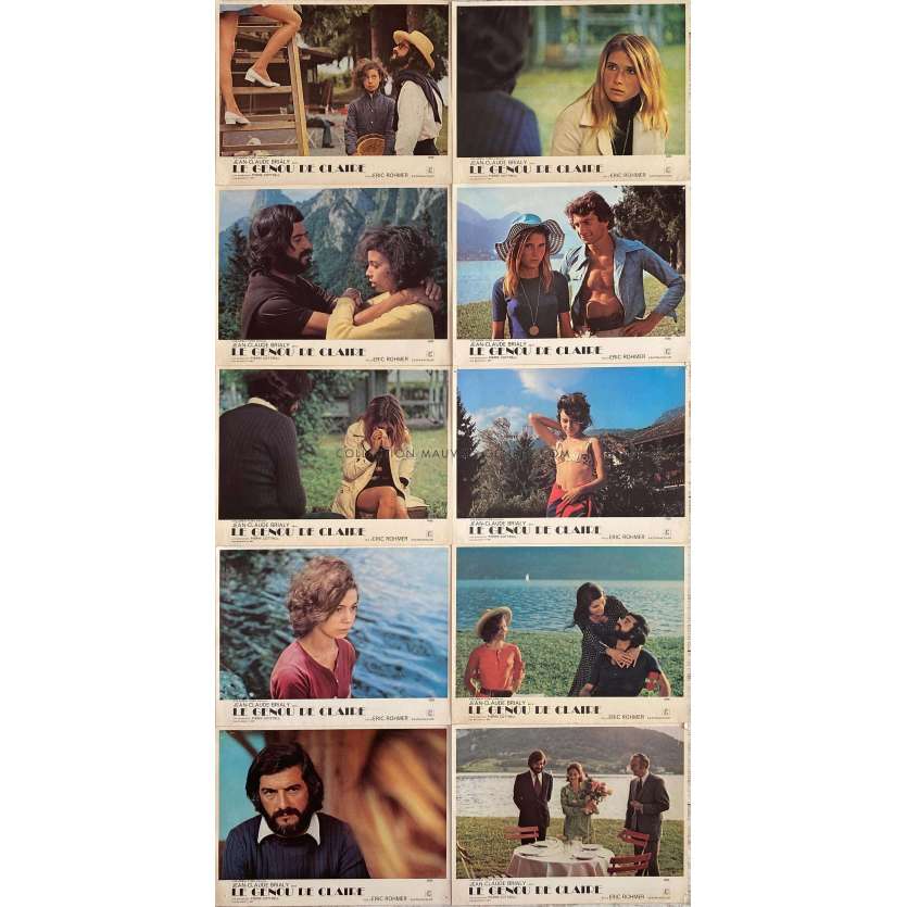 CLAIRE'S KNEE French Lobby Cards x8 - 9x12 in. - 1970 - Éric Rohmer, Jean-Claude Brialy