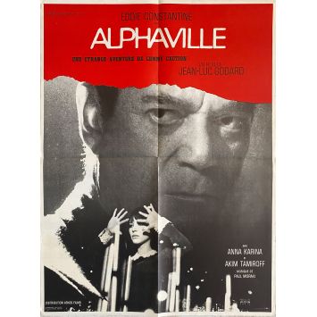 ALPHAVILLE French Movie Poster- 23x32 in. - 1965 - Jean-Luc Godard, Anna Karina ALPHAVILLE French Movie Poster- 23x32 in. - 1965 - Jean-Luc Godard, Anna Karina