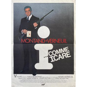 I FOR ICARUS French Movie Poster- 15x21 in. - 1979 - Henri Verneuil, Yves Montand