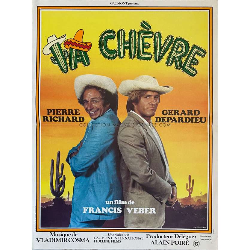 KNOCK ON WOOD French Movie Poster- 15x21 in. - 1981 - Francis Veber, Pierre Richard, Gérard Depardieu