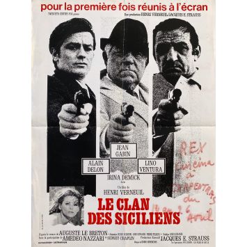 THE SICILIAN CLAN French Movie Poster- 15x21 in. - 1969 - Henri Verneuil, Lino Ventura