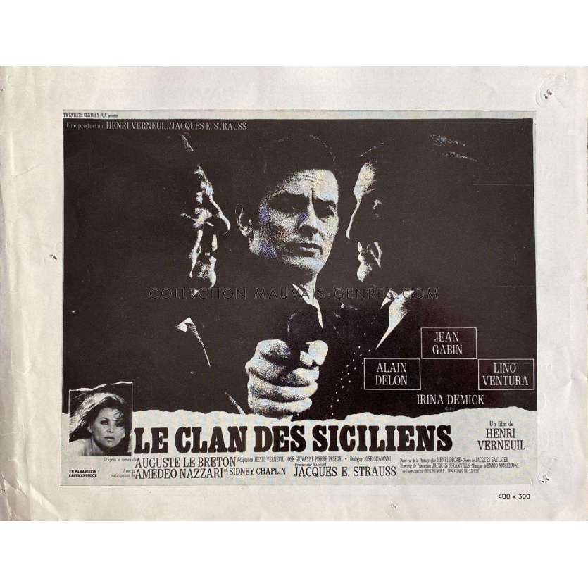 LE CLAN DES SICILIENS Synopsis 4p - 21x30 cm. - 1969 - Lino Ventura, Henri Verneuil