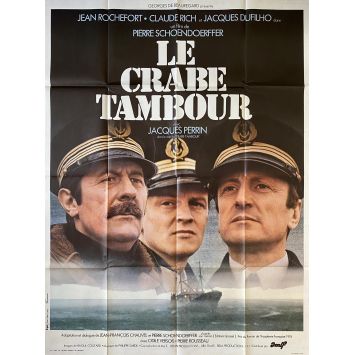 LE CRABE TAMBOUR Affiche de cinéma- 120x160 cm. - 1977 - Jean Rochefort, Pierre Schoendoerffer