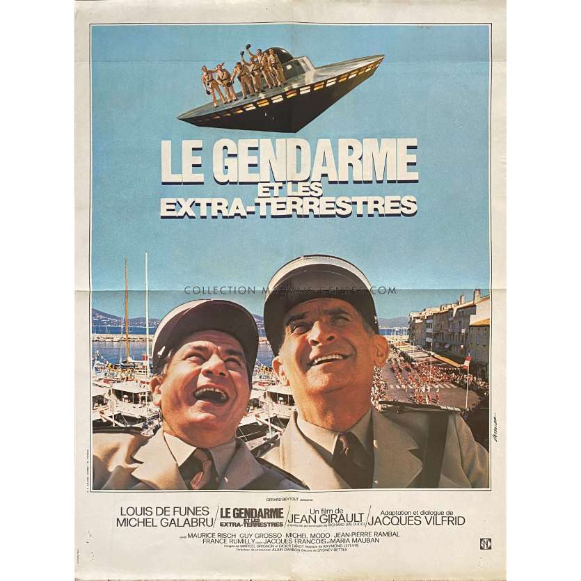 THE TROOPS AND ALIENS French Movie Poster- 23x32 in. - 1979 - Jean Girault, Louis de Funès
