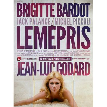 LE MEPRIS Affiche de cinéma- 120x160 cm. - 1963/R2022 - Brigitte Bardot, Jean-Luc Godard