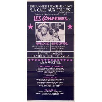 THE COMDADS Australian Movie Poster- 13x30 in. - 1983 - Francis Veber, Pierre Richard, Gérard Depardieu