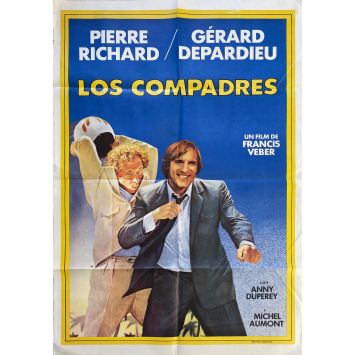 THE COMDADS argentinian Movie Poster- 29x43 in. - 1983 - Francis Veber, Pierre Richard, Gérard Depardieu