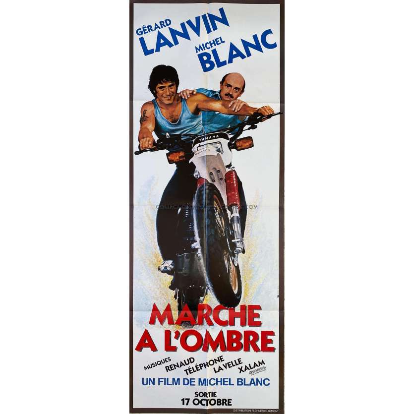 MARCHE A L'OMBRE French Movie Poster- 23x63 in. - 1984 - Michel Blanc, Gérard Lanvin