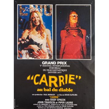 CARRIE French Movie Poster- 15x21 in. - 1976 - Brian de Palma, Sissy Spacek