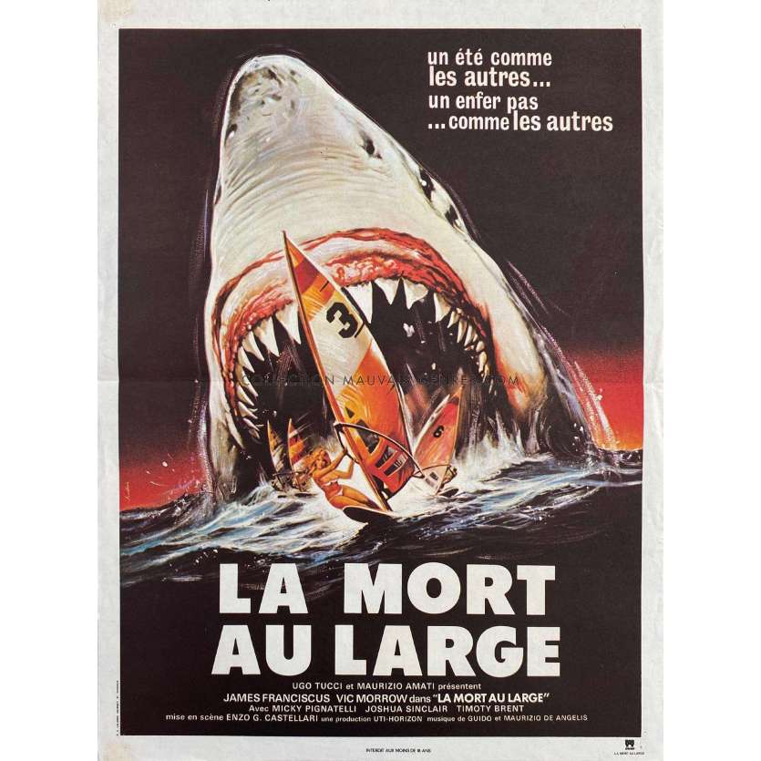 THE LAST SHARK French Movie Poster- 15x21 in. - 1981 - Enzo G. Castellari, James Franciscus