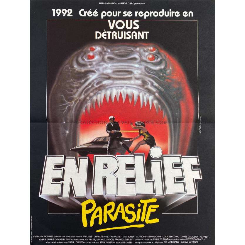 PARASITE (1982) French Movie Poster- 15x21 in. - 1982 - Charles Band, Demi Moore