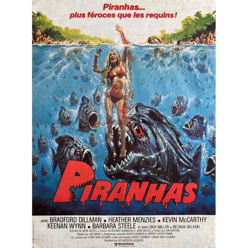 PIRANHA French Movie Poster- 15x21 in. - 1978 - Joe Dante, Kevin McCarthy