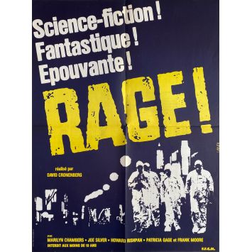 RAGE Affiche de film- 60x80 cm. - 1977 - Marilyn Chambers, David Cronenberg