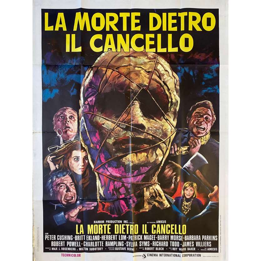 ASYLUM Italian Movie Poster- 39x55 in. - 1972 - Roy Ward Baker, Peter Cushing