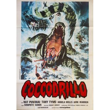 CROCODILE Italian Movie Poster- 39x55 in. - 1978 - Won-se Lee, Oo Min