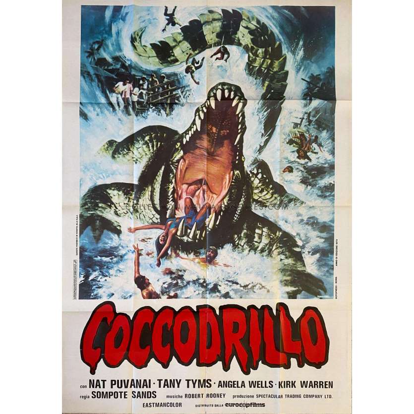 CROCODILE Italian Movie Poster- 39x55 in. - 1978 - Won-se Lee, Oo Min