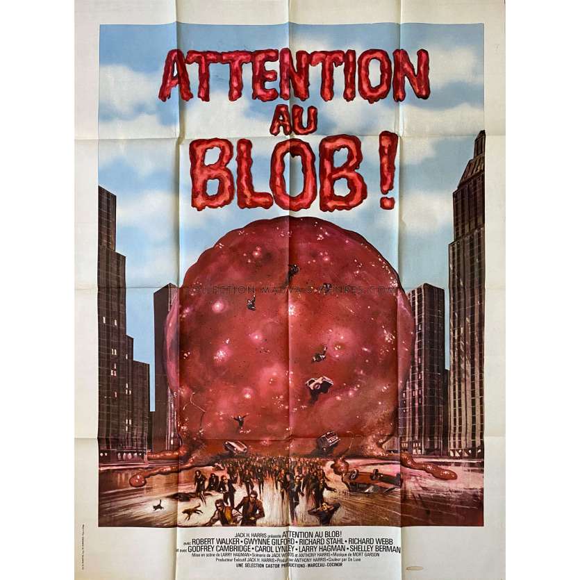 ATTENTION AU BLOB Affiche de film- 120x160 cm. - 1972 - Robert Walker Jr., Larry Hagman