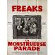 FREAKS Affiche de film- 120x160 cm. - 1932/R1960 - Wallace Ford, Tod Browning