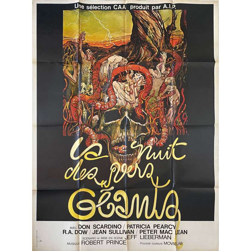 LA NUIT DES VERS GEANTS Affiche de film- 120x160 cm. - 1976 - Don Squardino, Jeff Lieberman