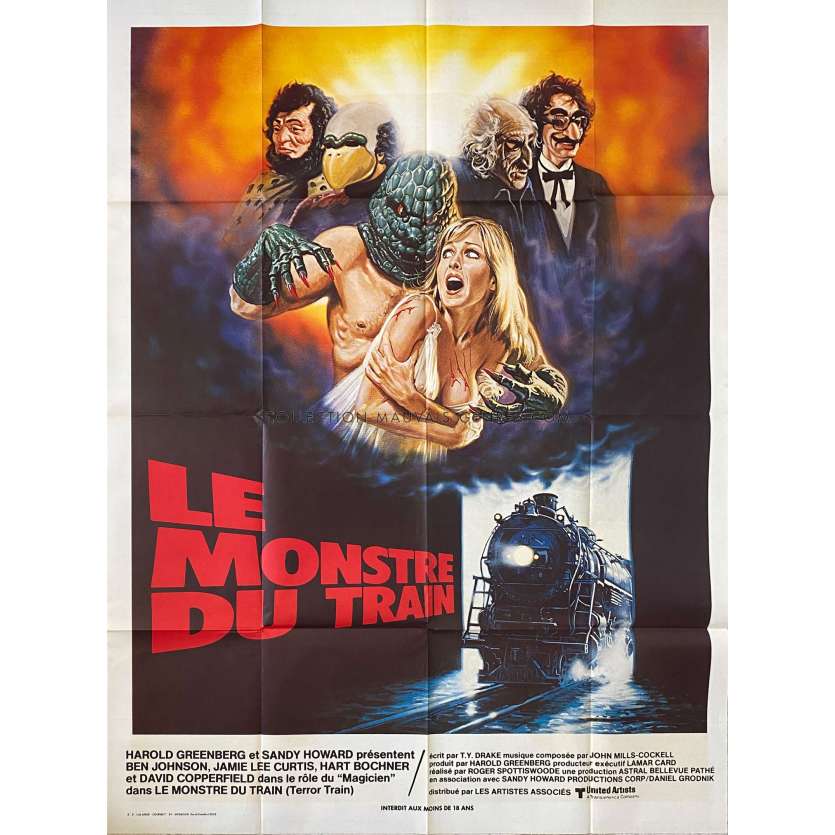 TERROR TRAIN French Movie Poster- 47x63 in. - 1980 - Roger Spottiswoode, Jamie Lee Curtis