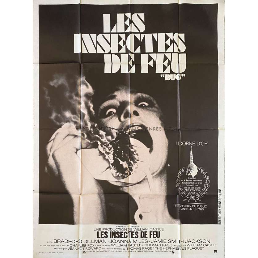 LES INSECTES DE FEU Affiche de film- 120x160 cm. - 1975 - Bradford Dillman, Jeannot Szwarc