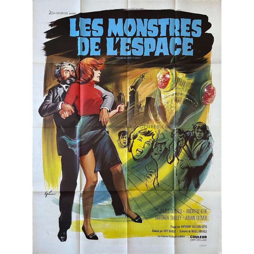QUATERMASS AND THE PITT French Movie Poster- 47x63 in. - 1967 - Roy Ward Baker, James Donald