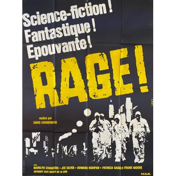 RAGE Affiche de film- 120x160 cm. - 1977 - Marilyn Chambers, David Cronenberg