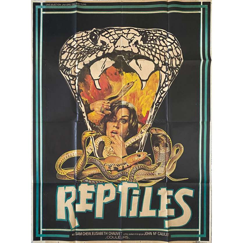 REPTILES - LES SERPENTS ATTAQUENT Affiche de film- 120x160 cm. - 1976 - Sam Chew Jr., John McCauley