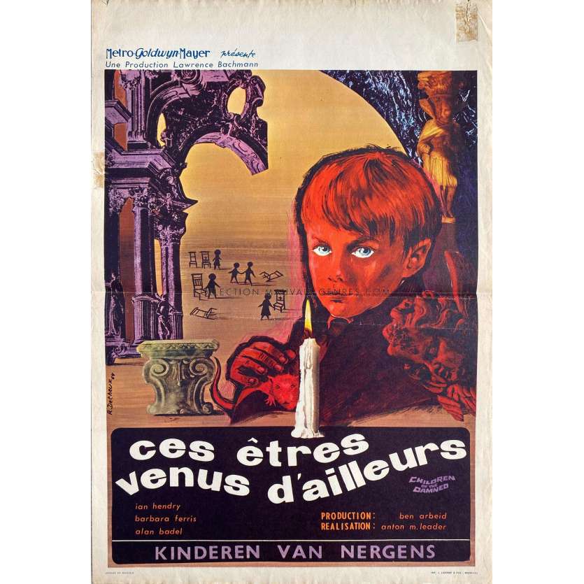 CHILDREN OF THE DAMNED Belgian Movie Poster- 14x21 in. - 1964 - Anton Leader, Ian Hendry