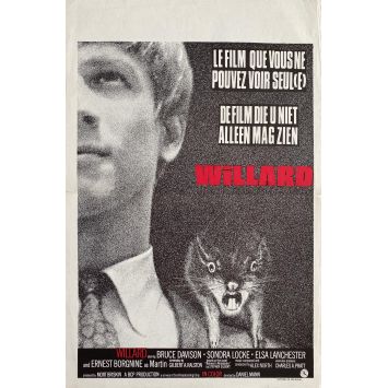 WILLARD Belgian Movie Poster- 14x21 in. - 1971 - Daniel Mann, Bruce Davison