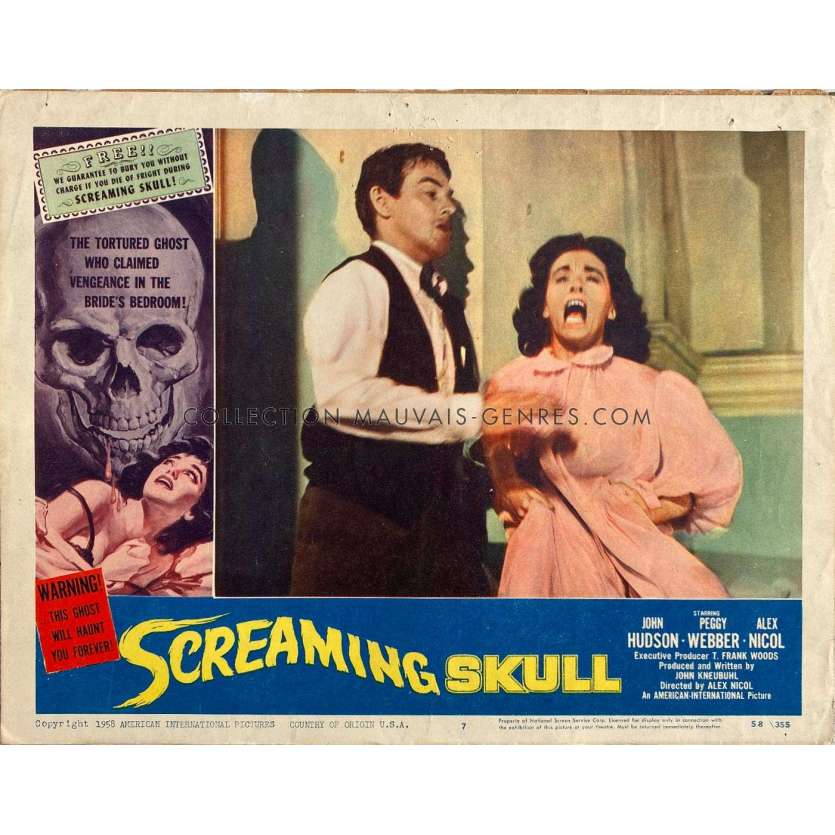 THE SKULL US Lobby Card N7 - 11x14 in. - 1965 - Freddie Francis, Peter Cushing