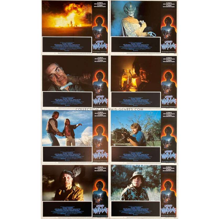 IT CAME WITHOUT WARNING US Lobby Cards x8 - 11x14 in. - 1980 - Greydon Clark, Jack Palance