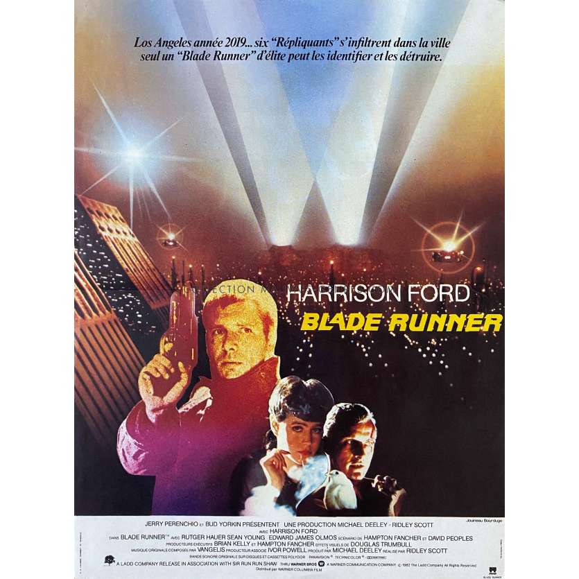 BLADE RUNNER Affiche de film- 40x54 cm. - 1982 - Harrison Ford, Ridley Scott