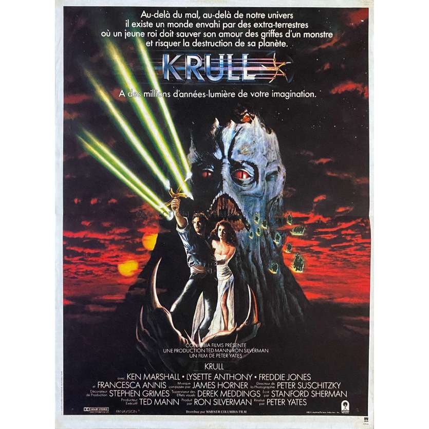 KRULL French Movie Poster- 15x21 in. - 1983 - Peter Yates, Ken Marsall