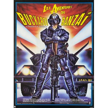 BUCKAROO BANZAI French Movie Poster- 15x21 in. - 1984 - W.D. Richter, Peter Weller